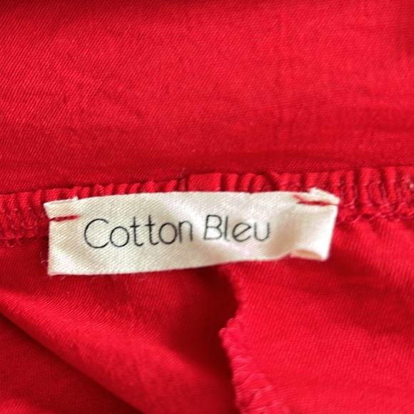 Cotton Bleu Ruffle Strap Red Large Sundress - Picture 2 of 7